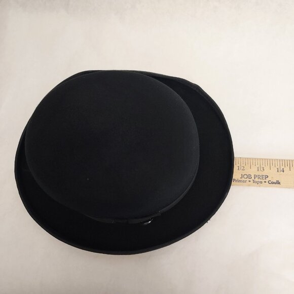 Bailey of Hollywood Derby Hat Sz Large 100% Wool Black Made in USA Vintage Lined - Picture 14 of 16